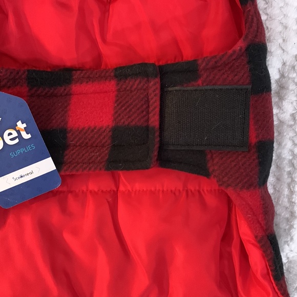 2/$20 Scenereal Med Buffalo Plaid Dog Jacket - Picture 4 of 10